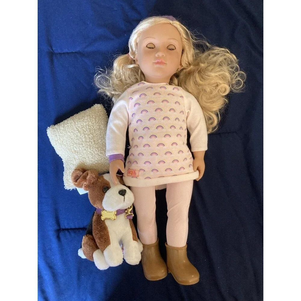 Our Generation Doll And Dog | Includes 1 Pillow, No Other Accessories